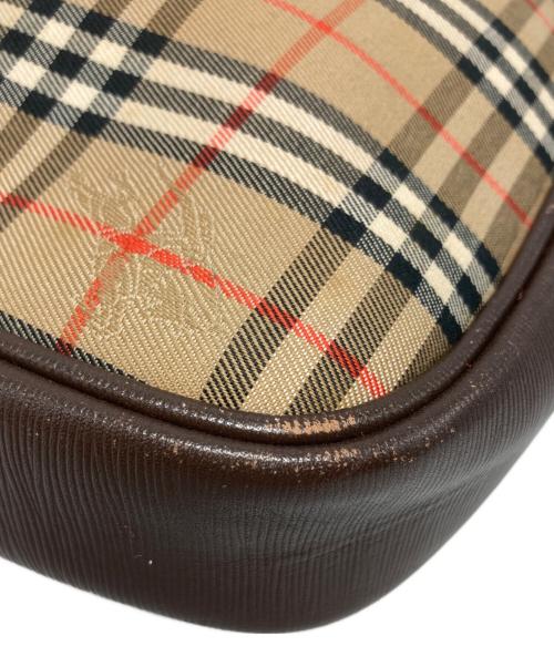 Burberry's（バーバリーズ）Burberry's (バーバリー) ノバチェックミニショルダーバッグ ブラウンの古着・服飾アイテム