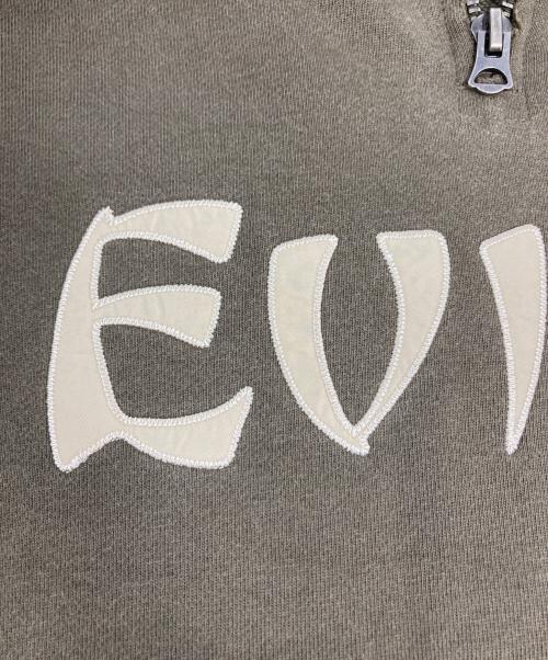 EVISU（エヴィス）EVISU (エヴィス) BLOCKING HEAVY WASHED HALF ZIP SWEATSHIRT/2EAEJM5SW6106 カーキ サイズ:XLの古着・服飾アイテム