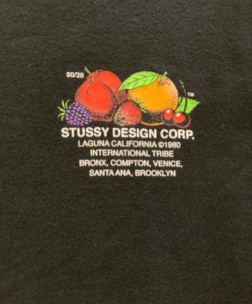 stussy（ステューシー）stussy (ステューシー) Fresh fruit tee ブラック サイズ:Lの古着・服飾アイテム