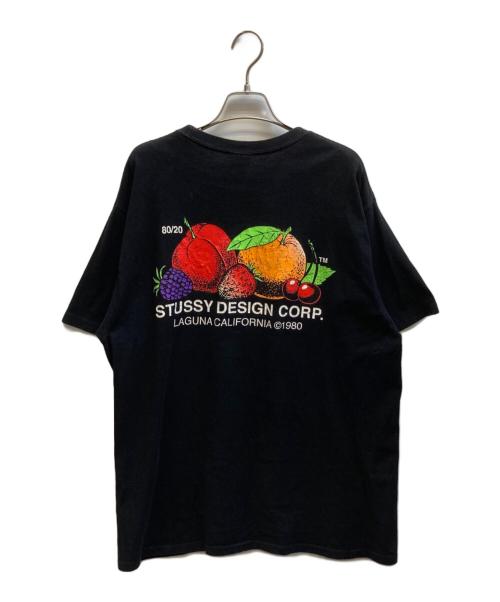 stussy（ステューシー）stussy (ステューシー) Fresh fruit tee ブラック サイズ:Lの古着・服飾アイテム