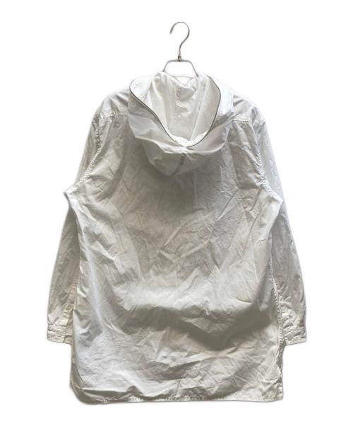 Yohji Yamamoto pour homme（ヨウジヤマモト プールオム）Yohji Yamamoto pour homme (ヨウジヤマモト プールオム) CHAIN STITCH BROAD HOOD SHIRT ホワイト サイズ:2の古着・服飾アイテム