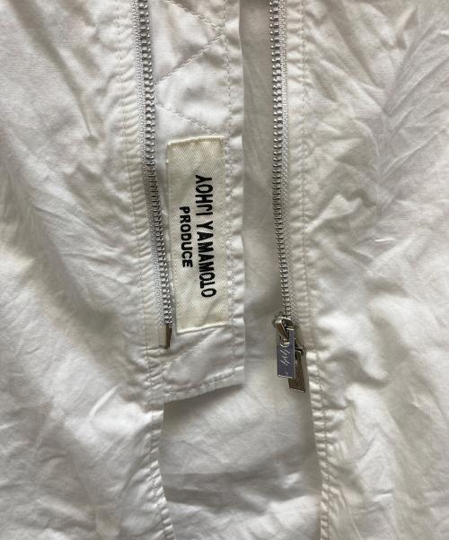 Yohji Yamamoto pour homme（ヨウジヤマモト プールオム）Yohji Yamamoto pour homme (ヨウジヤマモト プールオム) CHAIN STITCH BROAD HOOD SHIRT ホワイト サイズ:2の古着・服飾アイテム