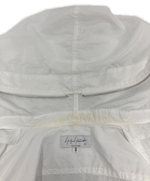 Yohji Yamamoto pour homme（ヨウジヤマモト プールオム）Yohji Yamamoto pour homme (ヨウジヤマモト プールオム) CHAIN STITCH BROAD HOOD SHIRT ホワイト サイズ:2の古着・服飾アイテム