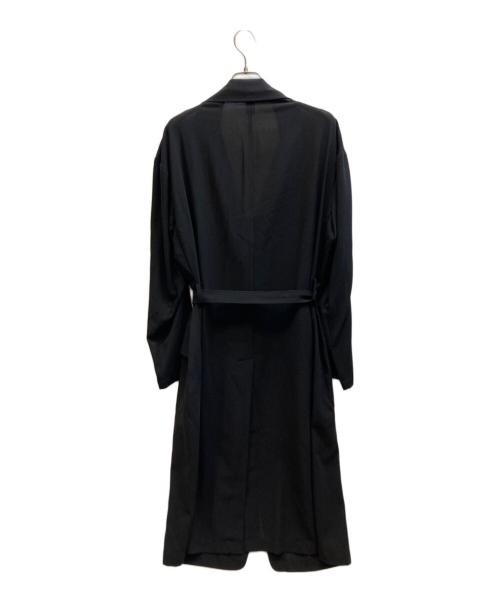 Y's（ワイズ）Y's (ワイズ) WOOL GAUZE 4POCKETS LONG JACKET ブラック サイズ:1の古着・服飾アイテム