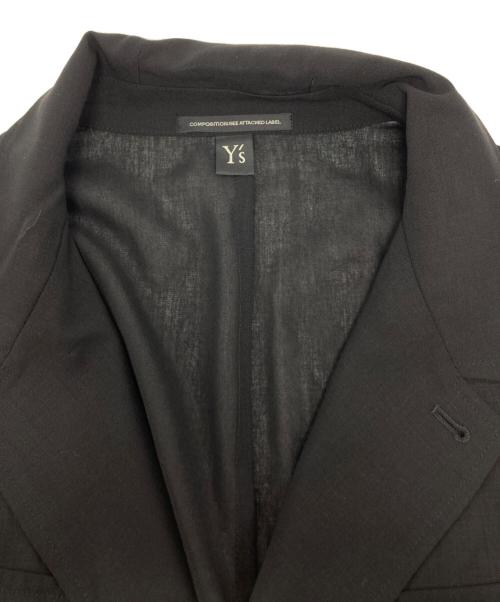 Y's（ワイズ）Y's (ワイズ) WOOL GAUZE 4POCKETS LONG JACKET ブラック サイズ:1の古着・服飾アイテム