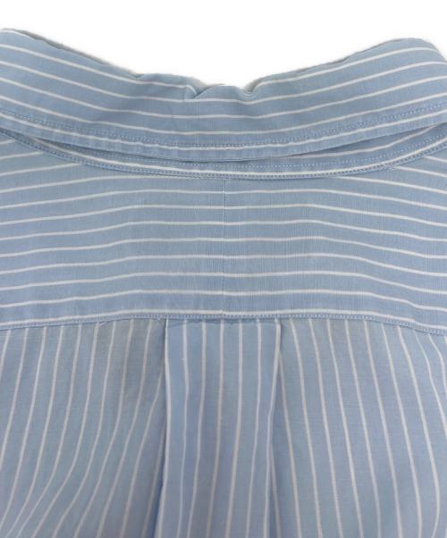 RALPH LAUREN（ラルフローレン）RALPH LAUREN (ラルフローレン) 半袖ストライプシャツ スカイブルー サイズ:16 1/2の古着・服飾アイテム
