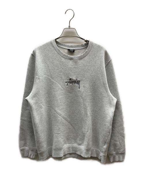 stussy（ステューシー）stussy (ステューシー) クルーネックスウェット グレー サイズ:Mの古着・服飾アイテム