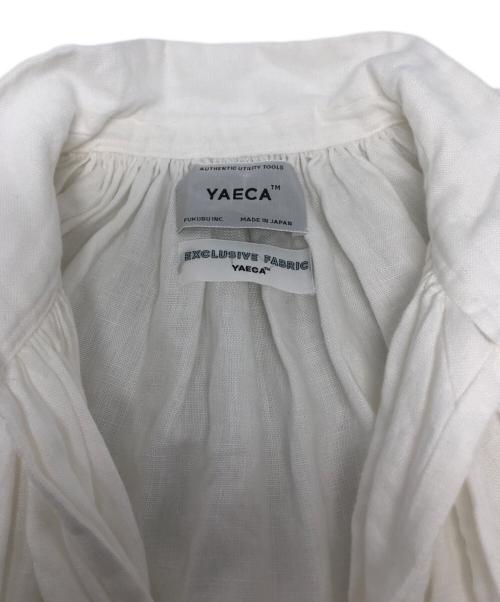 YAECA（ヤエカ）YAECA (ヤエカ) リネンギャザーブラウス/CANVAS DESIGNGATHER BLOUSE ホワイト サイズ:Mの古着・服飾アイテム
