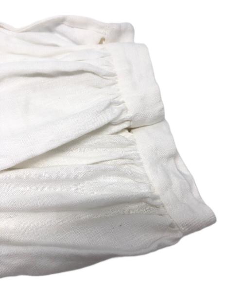 YAECA（ヤエカ）YAECA (ヤエカ) リネンギャザーブラウス/CANVAS DESIGNGATHER BLOUSE ホワイト サイズ:Mの古着・服飾アイテム