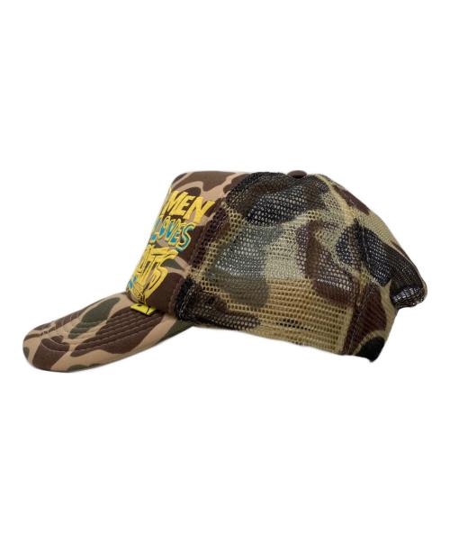 KAPITAL（キャピタル）KAPITAL (キャピタル) Denim Men Loves Cats Camo Truck Cap 'Brown / KP2202XH13' ベージュの古着・服飾アイテム