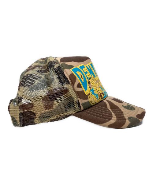 KAPITAL（キャピタル）KAPITAL (キャピタル) Denim Men Loves Cats Camo Truck Cap 'Brown / KP2202XH13' ベージュの古着・服飾アイテム