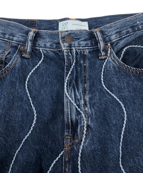 GAP（ギャップ）GAP (ギャップ) Harlem's Fashion Row 刺繍デニムバギーパンツ インディゴ サイズ:78.5cm (W31)の古着・服飾アイテム