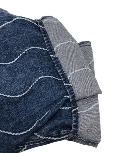 GAP（ギャップ）GAP (ギャップ) Harlem's Fashion Row 刺繍デニムバギーパンツ インディゴ サイズ:78.5cm (W31)の古着・服飾アイテム