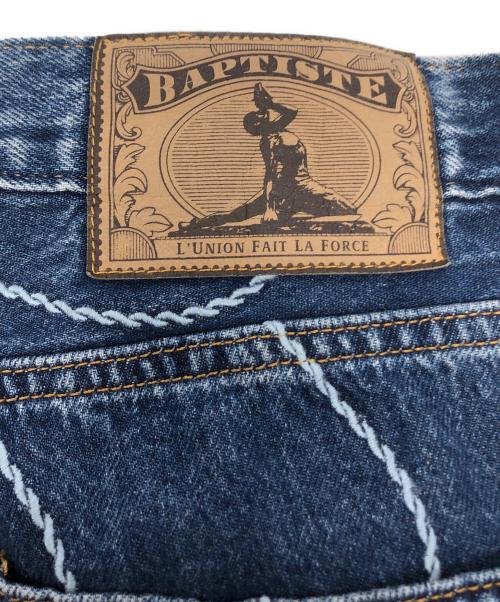 GAP（ギャップ）GAP (ギャップ) Harlem's Fashion Row 刺繍デニムバギーパンツ インディゴ サイズ:78.5cm (W31)の古着・服飾アイテム
