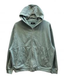 BREATH（ブレス）の古着「NEWRICH WIDE ZIP UP HOODIE」｜グリーン