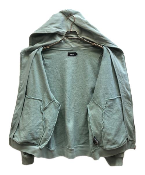 BREATH（ブレス）BREATH (ブレス) NEWRICH WIDE ZIP UP HOODIE グリーン サイズ:Lの古着・服飾アイテム