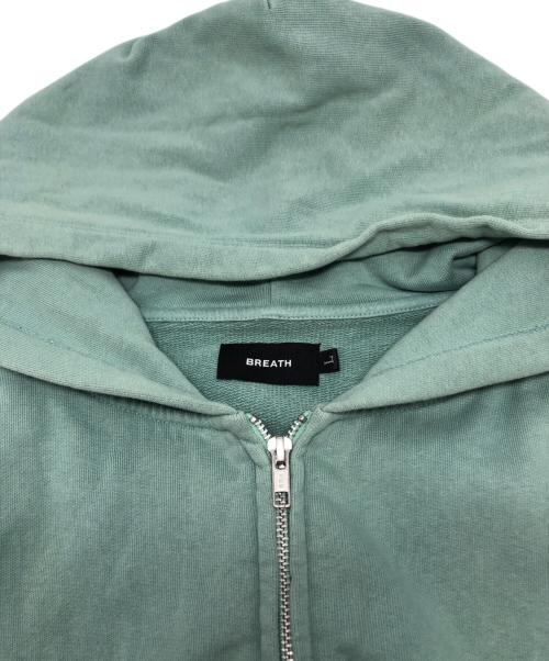 BREATH（ブレス）BREATH (ブレス) NEWRICH WIDE ZIP UP HOODIE グリーン サイズ:Lの古着・服飾アイテム