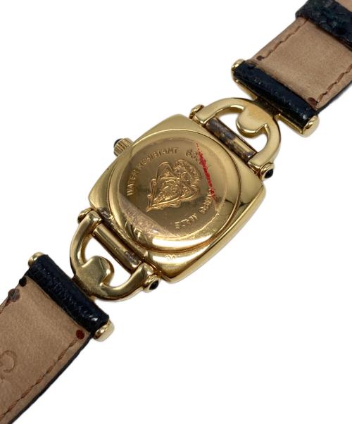 GUCCI（グッチ）GUCCI (グッチ) ホースビットレザーベルト腕時計 ブラックの古着・服飾アイテム