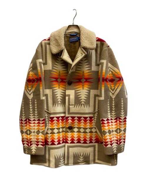 PENDLETON（ペンドルトン）PENDLETON (ペンドルトン) クルミ釦ネイティブウールジャケット ベージュ サイズ:42の古着・服飾アイテム