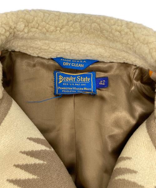 PENDLETON（ペンドルトン）PENDLETON (ペンドルトン) クルミ釦ネイティブウールジャケット ベージュ サイズ:42の古着・服飾アイテム