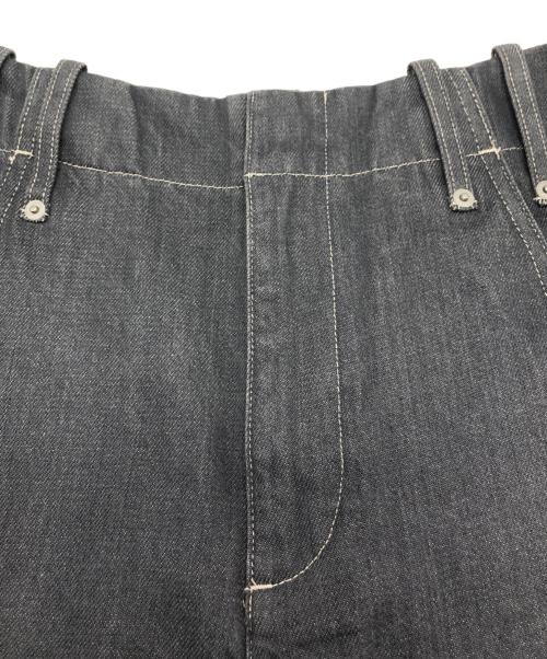 LIVINGTONE（リヴィントーン）LIVINGTONE (リヴィントーン) クレイジーパターン スリットデニムパンツ グレー サイズ:34の古着・服飾アイテム