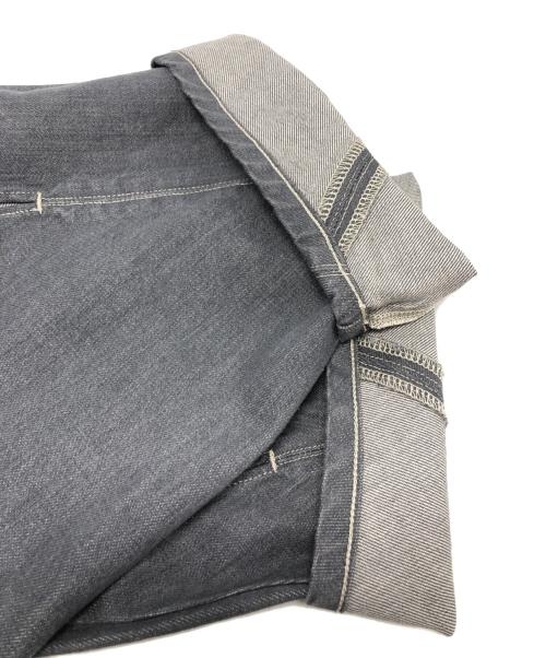 LIVINGTONE（リヴィントーン）LIVINGTONE (リヴィントーン) クレイジーパターン スリットデニムパンツ グレー サイズ:34の古着・服飾アイテム