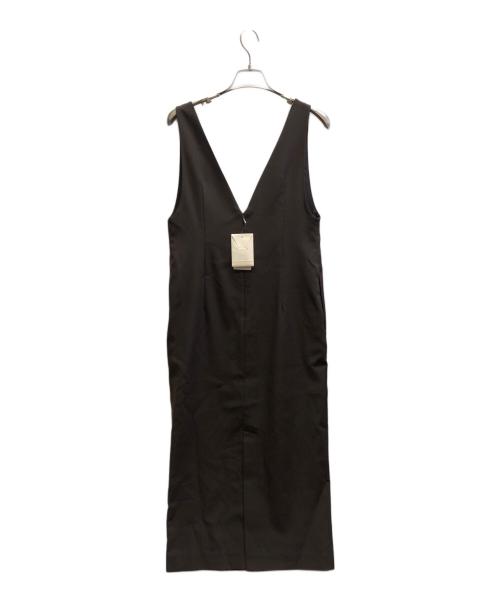 Noble（ノーブル）Noble (ノーブル) ストレートVネックワンピース ブラウン サイズ:36 未使用品の古着・服飾アイテム