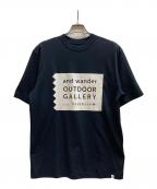 and wanderアンドワンダー）の古着「プリントTシャツ」｜ブラック