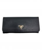 PRADAプラダ）の古着「サフィアーノ長財布/1M1132」｜ブラック