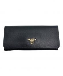 PRADA（プラダ）の古着「サフィアーノ長財布/1M1132」｜ブラック