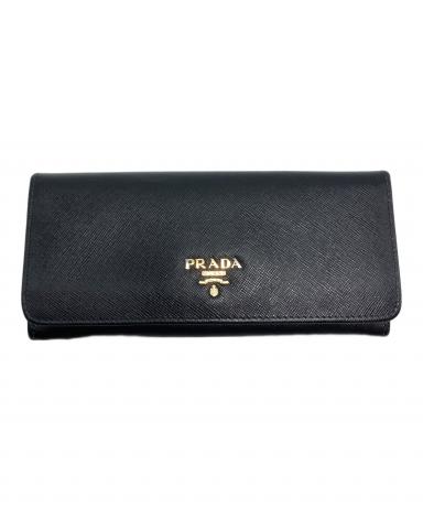 中古・古着通販】PRADA (プラダ) サフィアーノ長財布/1M1132 ブラック