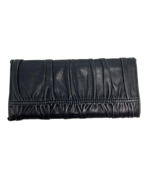 PRADA（プラダ）PRADA (プラダ) ギャザー長財布/1M1132 ブラック サイズ:-の古着・服飾アイテム