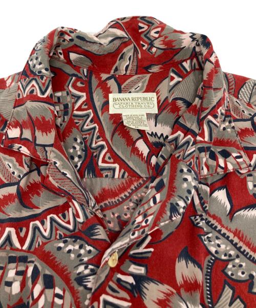 BANANA REPUBLIC（バナナリパブリック）BANANA REPUBLIC (バナナリパブリック) レーヨン半袖シャツ レッド サイズ:Mの古着・服飾アイテム
