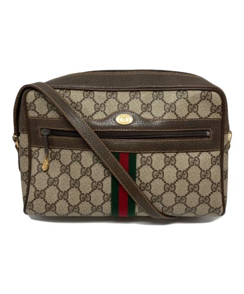 GUCCI（グッチ）GUCCI (グッチ) PVCキャンバスショルダーバッグ ブラウン サイズ:-の古着・服飾アイテム