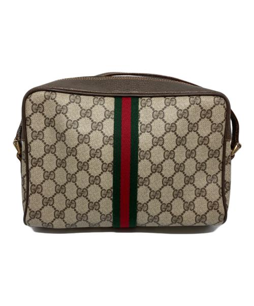 GUCCI（グッチ）GUCCI (グッチ) PVCキャンバスショルダーバッグ ブラウン サイズ:-の古着・服飾アイテム
