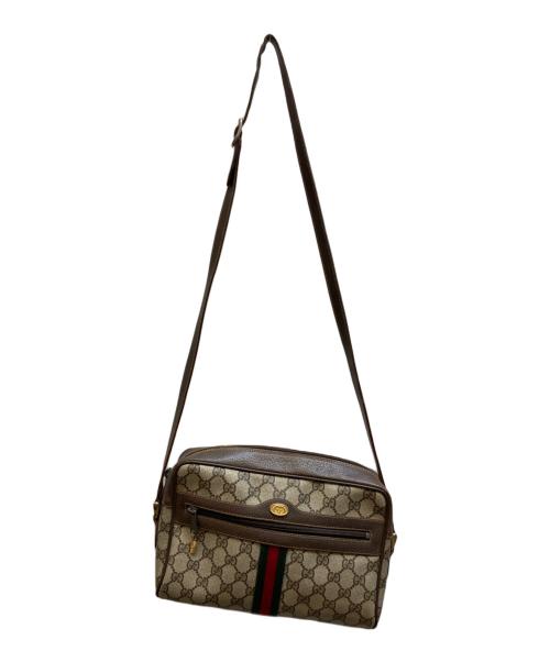 GUCCI（グッチ）GUCCI (グッチ) PVCキャンバスショルダーバッグ ブラウン サイズ:-の古着・服飾アイテム