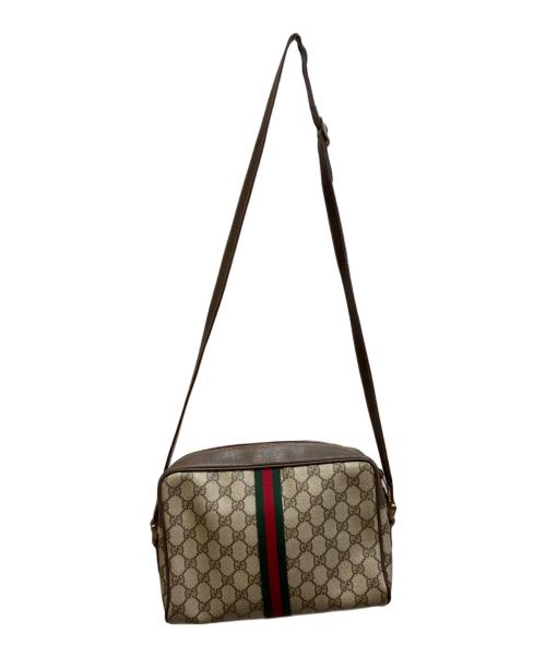 GUCCI（グッチ）GUCCI (グッチ) PVCキャンバスショルダーバッグ ブラウン サイズ:-の古着・服飾アイテム