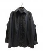 RIM.ARKリムアーク）の古着「High collar classic blouse/460JSL30-0401」｜ブラック
