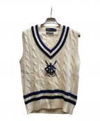 POLO RALPH LAURENポロ・ラルフローレン）の古着「ケーブルニットベスト/MNBLSWEM3R00003」｜アイボリー