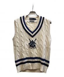 POLO RALPH LAUREN（ポロ・ラルフローレン）の古着「ケーブルニットベスト/MNBLSWEM3R00003」｜アイボリー