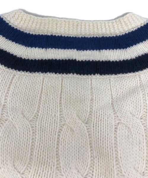 POLO RALPH LAUREN（ポロ・ラルフローレン）POLO RALPH LAUREN (ポロ・ラルフローレン) ケーブルニットベスト/MNBLSWEM3R00003 アイボリー サイズ:XSの古着・服飾アイテム