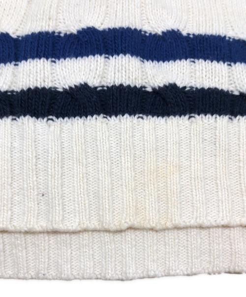 POLO RALPH LAUREN（ポロ・ラルフローレン）POLO RALPH LAUREN (ポロ・ラルフローレン) ケーブルニットベスト/MNBLSWEM3R00003 アイボリー サイズ:XSの古着・服飾アイテム