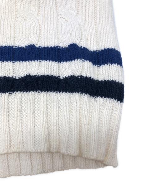 POLO RALPH LAUREN（ポロ・ラルフローレン）POLO RALPH LAUREN (ポロ・ラルフローレン) ケーブルニットベスト/MNBLSWEM3R00003 アイボリー サイズ:XSの古着・服飾アイテム