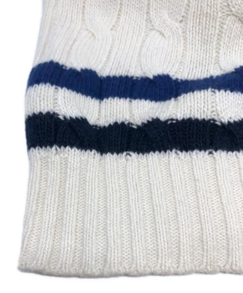 POLO RALPH LAUREN（ポロ・ラルフローレン）POLO RALPH LAUREN (ポロ・ラルフローレン) ケーブルニットベスト/MNBLSWEM3R00003 アイボリー サイズ:XSの古着・服飾アイテム