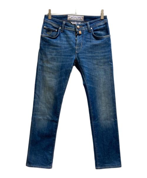 JACOB COHEN（ヤコブコーエン）JACOB COHEN (ヤコブコーエン) ハラコパッチデニムパンツ/J622 インディゴ サイズ:73.5cm (W29)の古着・服飾アイテム