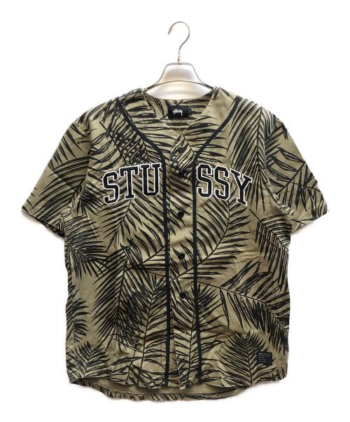 stussy（ステューシー）stussy (ステューシー) ベースボールシャツ ベージュ サイズ:Lの古着・服飾アイテム
