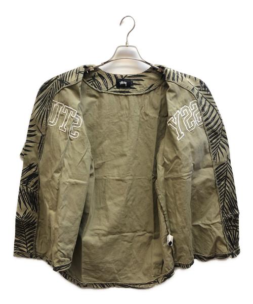 stussy（ステューシー）stussy (ステューシー) ベースボールシャツ ベージュ サイズ:Lの古着・服飾アイテム