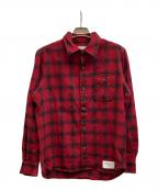 WACKO MARIAワコマリア）の古着「WOOL OMBRE SHIRT/13AW-OMB-16」｜レッド×ブラック