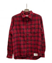 WACKO MARIA（ワコマリア）の古着「WOOL OMBRE SHIRT/13AW-OMB-16」｜レッド×ブラック