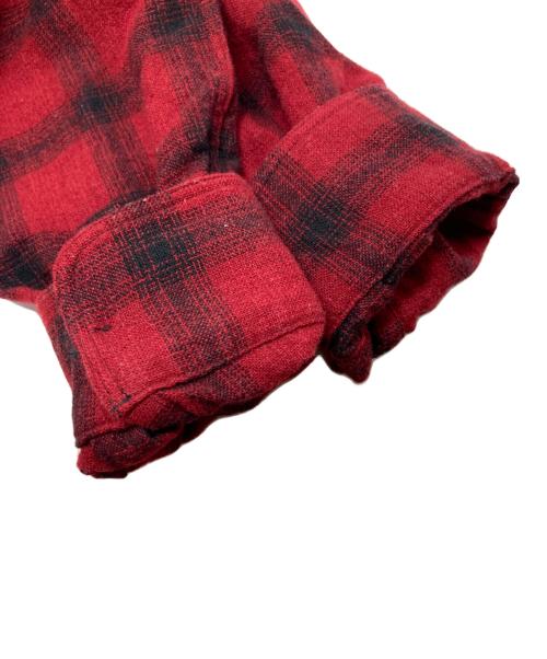 WACKO MARIA（ワコマリア）WACKO MARIA (ワコマリア) WOOL OMBRE SHIRT/13AW-OMB-16 レッド×ブラック サイズ:Mの古着・服飾アイテム